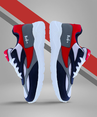 rodox Multi color sports cum shoe Running Shoes For Men (Red, White) Running Shoes For Men(Red, White , 7)