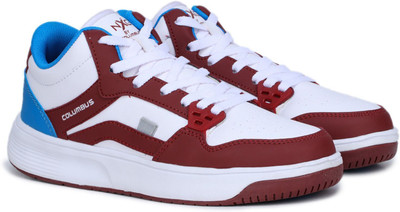 COLUMBUS ERBAN Sneakers For Men(Maroon, Blue , 9)