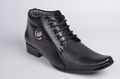 aadi Synthetic Leather |Lightweight|Comfort|Summer|Trendy|Walking|Outdoor|Daily Use Lace Up For Men(Black)