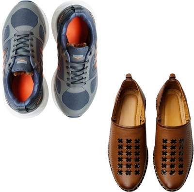 Plama Stylish Casual Shoes for Men – Perfect for Daily Wear Casuals For Men(Navy, Brown , 9)