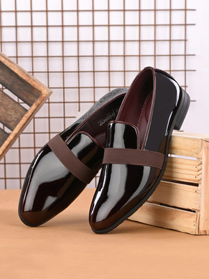 SAN FRISSCO Foux Leather Slip-On Slip On For Men(Maroon , 10)