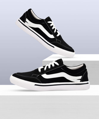 pollachief Casual Lace-ups Fabric Canvas Shoes For Men Canvas Shoes For Men(Black , 9)