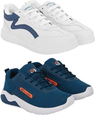 BIRDE BIRDE Premium Casual Sneakers Shoes For Men PACK OF 2 Sneakers For Men(White, Blue)