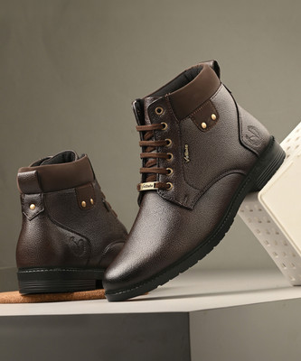 Vellinto Vellinto DELIGHT Casual Boots For Men ll Synthetic Leather Boots Casuals For Men(Brown , 6)