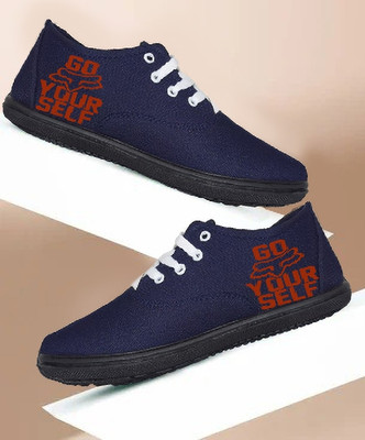 KANEGGYE CASUALS FOR MEN & KIDS Casuals For Men(Navy, Orange , 9)