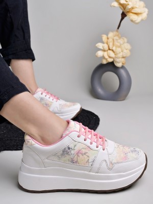 SHOETOPIA Smart Casual Pink Sneakers For Women & Girls Sneakers For Women(Pink, White)