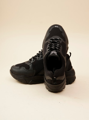 BIG FOX Chunky Sneakers For Women(Black , 7)