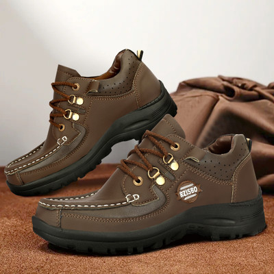Rzisbo Boat Shoes For Men(Brown , 6)