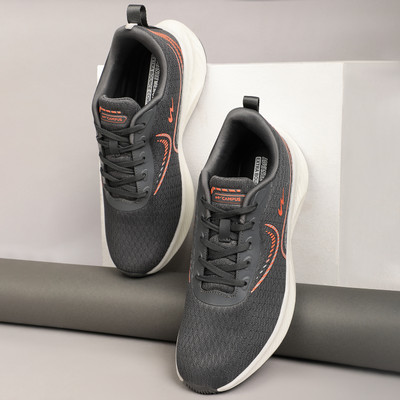 CAMPUS SLAKE Men's Sports Shoes | Memory Extra Bounce Insole | Mesh Upper | Lace-Up Running Shoes For Men(Grey , 10)