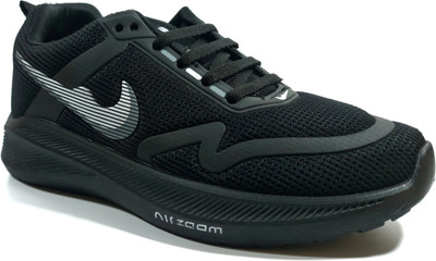 Hexy Mesh Sports Shoes| Air Zoom Technology|Running & Gym Training Casuals For Men(Black , 6)