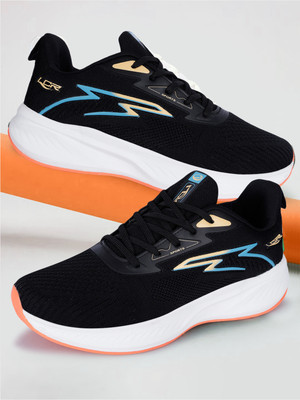 LANCER FLASH-29BLK-ORG Running Shoes For Men(Black , 9)
