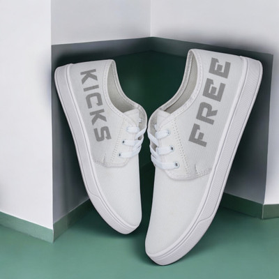 house of common HC-501FK Off White Comfortable Canvas Shoes For Men(Off White , 6)
