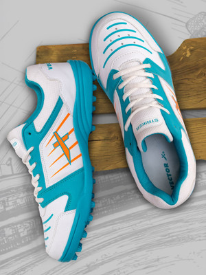 VECTOR X Striker Synthetic Leather Upper & Mesh | PVC & Rubber Sole Allrounder Cricket Shoes For Men(White , 10)