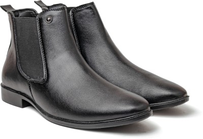 Bold Bunny Bold Bunny Vegan Leather Chelsea Boots For Men(Black , 8)