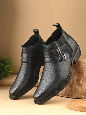 JK PORT Boots For Men Boots For Men(Black , 9)