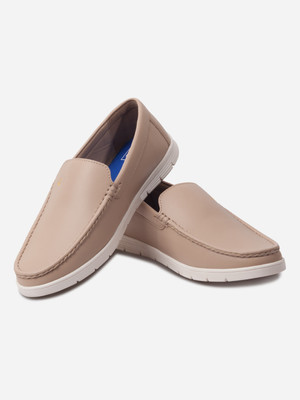 Mast & Harbour Men's Lightweight Smart Casual Beige Beige Slip-On Loafers Loafers For Men(Beige , 6)