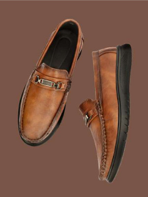 Buxton Loafers Loafers For Men(Tan, Black, Brown , 8)