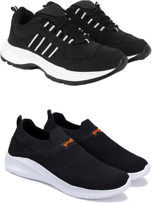 Pennen Men's Lightweight Comfortable Sports Shoes Casuals For Men(Black , 9)