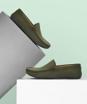 MACTREE Loafers For Men(Olive , 7)