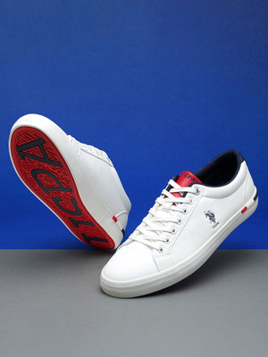 U.S. POLO ASSN. ANTON 4.0 Sneakers For Men(Off White , 11)