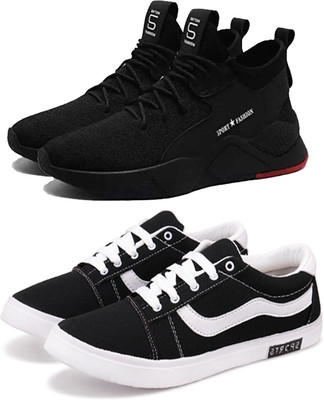 World Wear Footwear Exclusive Range of Stylish Comfortable Sports Sneakers Running Shoes Running Shoes For Men(Red, Black , 6)