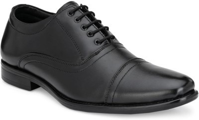 Comfort shoes Men's Formal Dress Ups Leather Police Shoes Lace Up For Men(Black , 8)