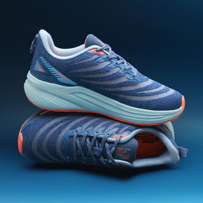 asian Powerplay-25 Men's Running Shoes | Sports Sneakers Lightweight & Stylish Running Shoes For Men(Blue, Orange , 9)