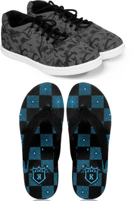 KANEGGYE Casuals For Men(Grey, Blue , 8)