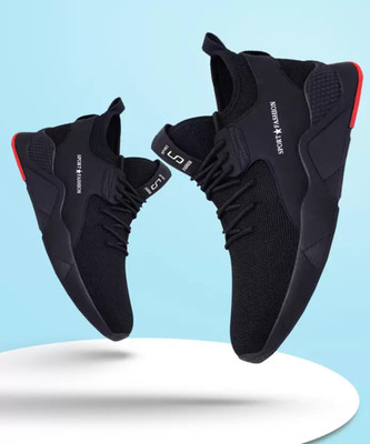 HOTSTYLE Running Shoes For Men(Black , 7)