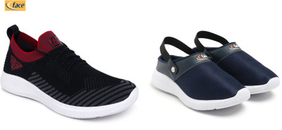 Face Stylish Sports Shoes for Men – Ideal for Running, Gym & Training Sneakers For Men(Black, Navy , 9)