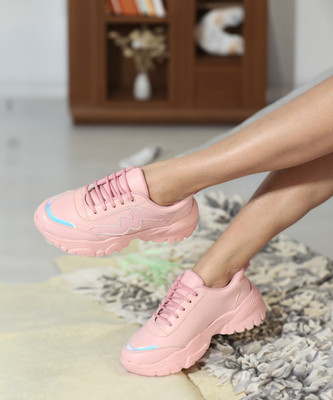 Dipyo Casual Sports Shoe | Party Wear Stylish Women Footwear | Sneakers For Women(Pink , 5)