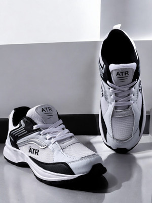 Free Kicks FK -- ATR White Trending Sneakers For Men(White, Black , 7)