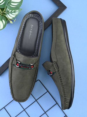 Mast & Harbour Loafers For Men(Olive , 7)