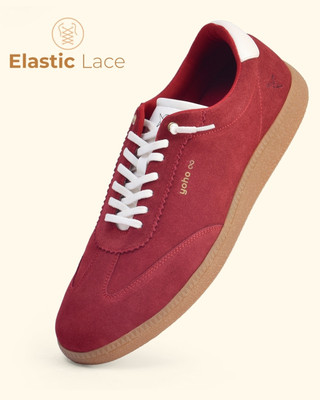 yoho Infinity Men’s Versatile Premium Suede Comfortable Sneakers For Men(Red , 7)