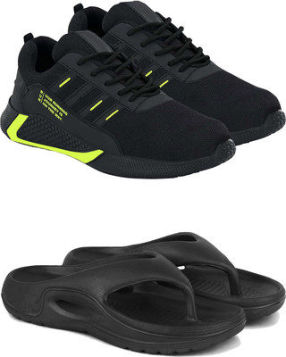 Pennen Men's Lightweight Running Shoes – Comfortable, Stylish Casual Shoes for Walking Casuals For Men(Black , 8)