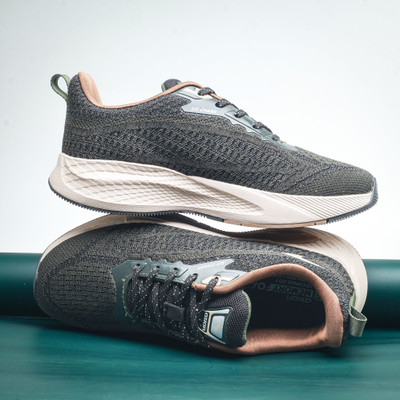 asian Titan-06 Men's Sneakers | Stylish & Lightweight Casual Sports Shoes Casuals For Men(Olive, Black , 7)