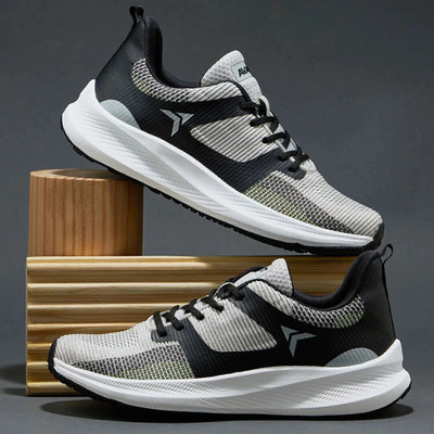 AVANT Boat Outdoor Sports Shoes with Enhanced Grip TPR Outsole & Laces Running Shoes Running Shoes For Men(Grey, Black , 8)