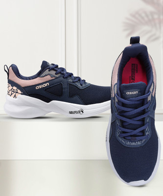 asian Firefly-03 Navy Pink Sports,Gym,Jogging,Walking,Training,Stylish Running Shoes For Women(Pink , 6)