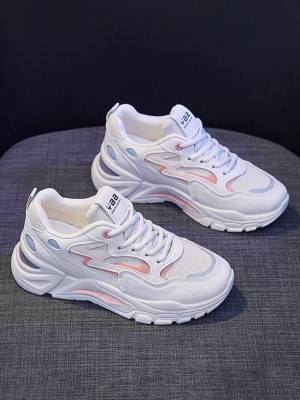 Deals4you Sneakers For Women(White, Orange , 4)