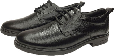 KOXA RA 735 Black 7 -Genuine NDM Leather Shoes For Men Lace Up For Men(Black , 7)