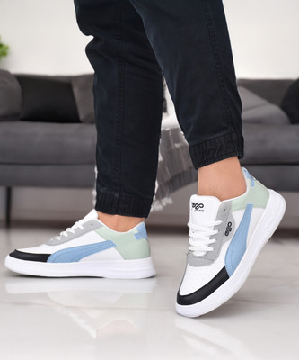 chelsi shoes Air stylish shoes for men's Sneakers For Men(White, Blue , 9)