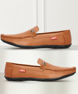 MYTACO Men's Synthetic Party Wear Loafer Loafers For Men(Tan , 10)