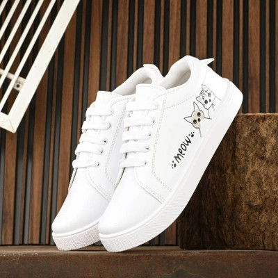COOPERWINGS Premium White Sneakers For women Sneakers For Women(White , 6)