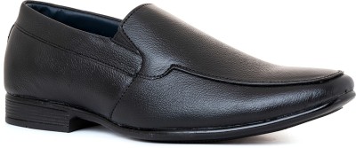 Khadim's Khadim Black Leather Slip On Formal Shoe for Men-8 Slip On For Men(Black)