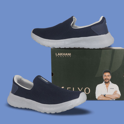 Lakhani Vardaan Jogging, Walking Shoes For Men|| Soft Cushioned Insole, Slip-Resistance Running Shoes For Men(Navy, Grey , 12)