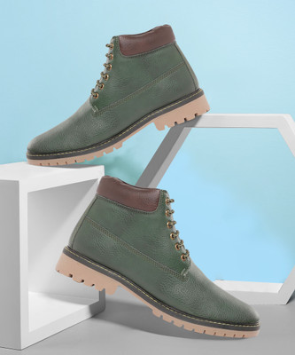 Roadster Boots For Men(Olive , 9)