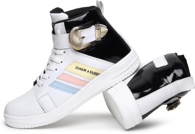 Zixer High Tops For Men(White , 9)