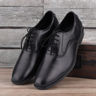 FOR-B FOR-B Men's Formal Office Meetings Work Lace-Up Derby Shoes Party Wear For Men(Black , 10)
