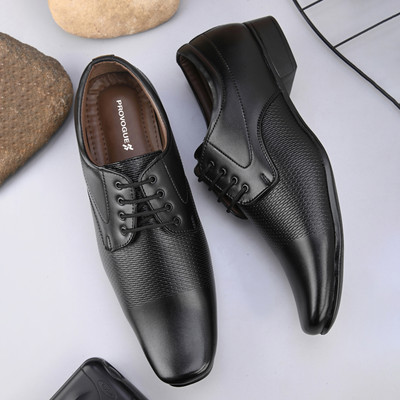 PROVOGUE Party Wear Formal Shoes |Official Shoes |Derby |professional |Executive| Lace Up For Men(Black , 6)