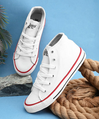 Roadster Women White Canvas Comfortable Vulcanised Lace Up Casual Sneakers Outdoor Shoes Casuals For Women(White , 3)